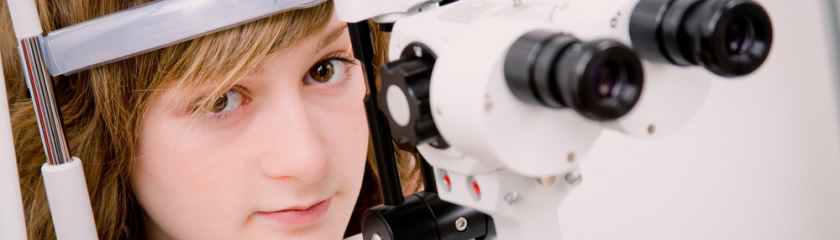 Image of patient having an eye examination