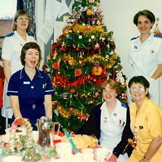 Staff on the Ward at Christmas 1990s
