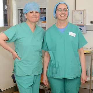 Nurse Fiona Freeland & Dr A.M. Armbrecht
