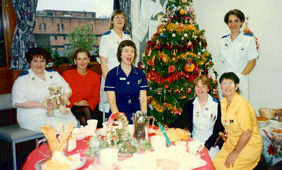 Staff on the Ward at Christmas 1990s